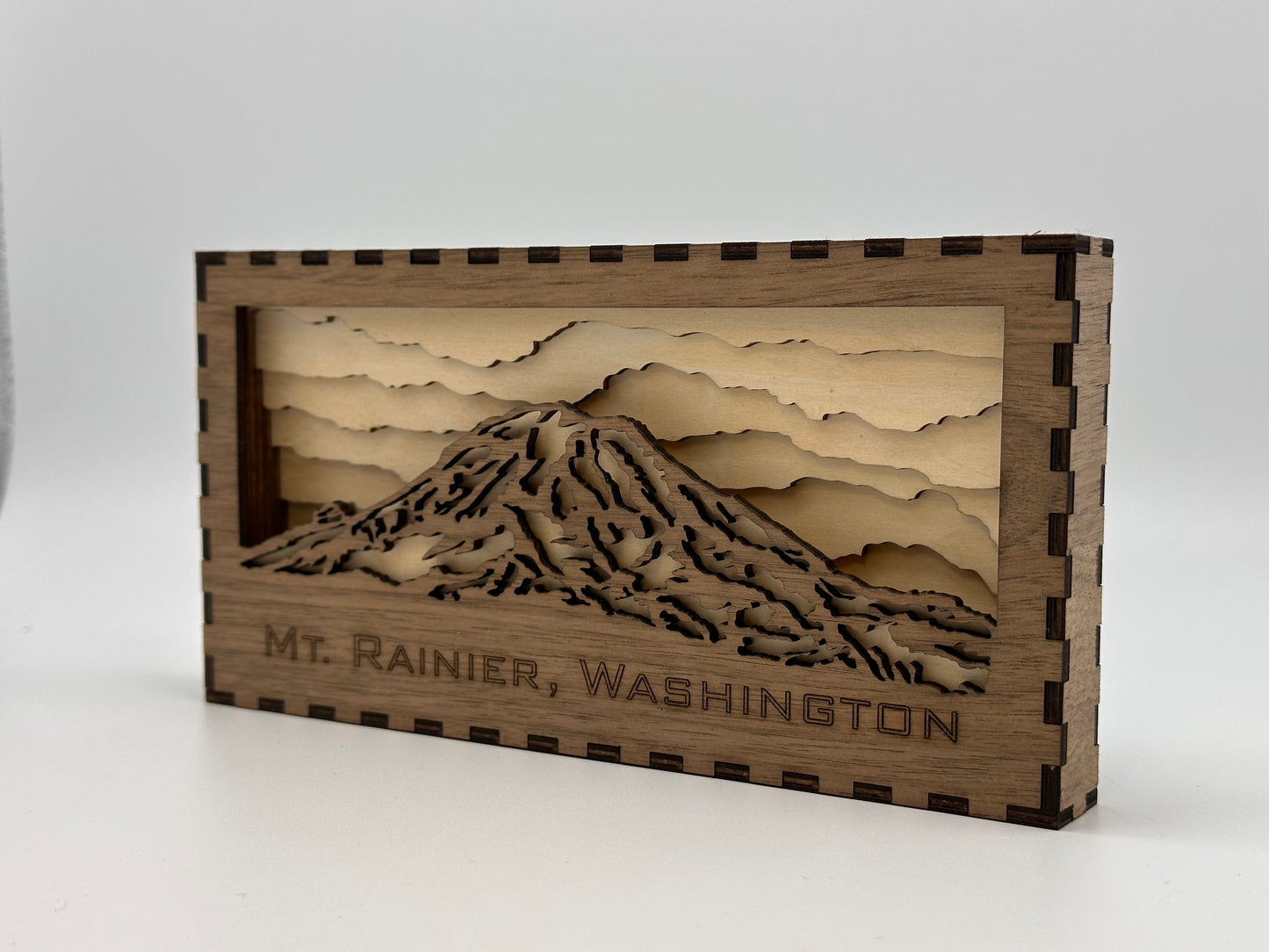 Mt. Rainier Sunrise Laser Cut Light Box