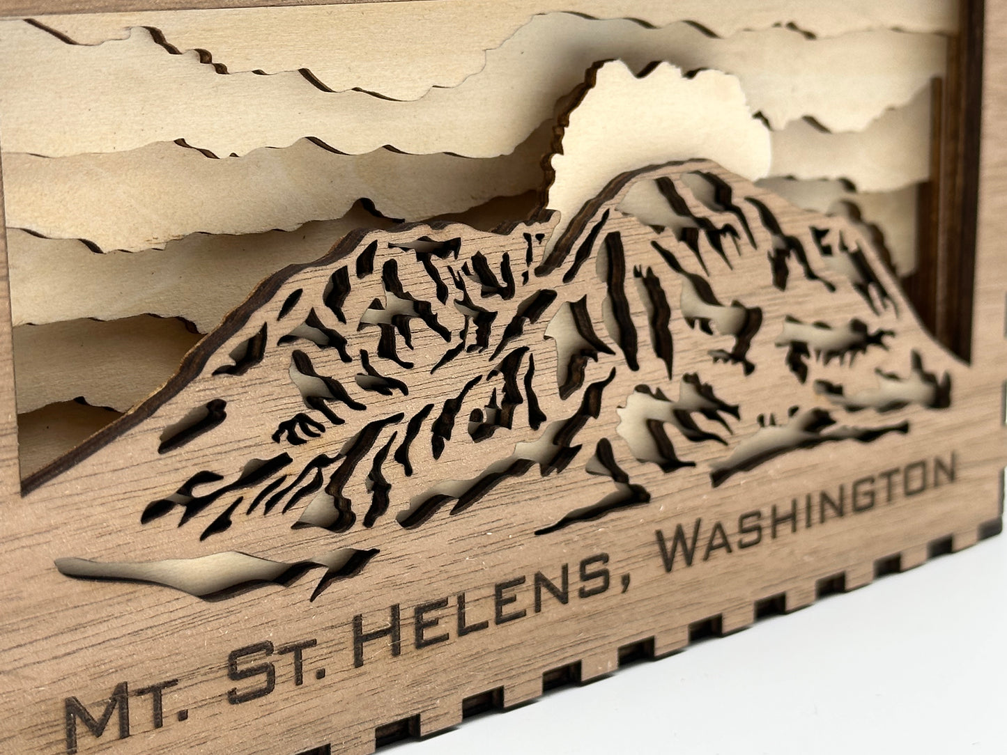 Mt. St. Helens Sunrise Laser Cut Light Box