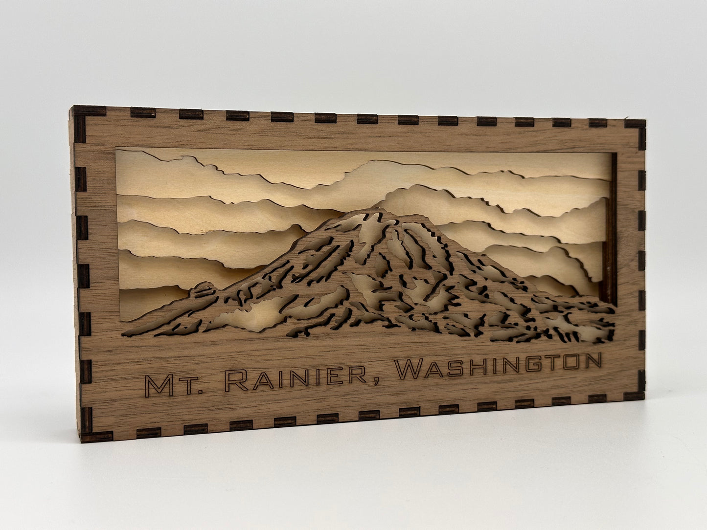 Mt. Rainier Sunrise Laser Cut Light Box