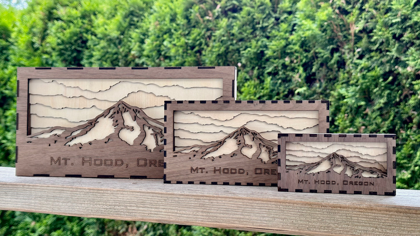 Seattle Space Needle Sunset Laser Cut Light Box