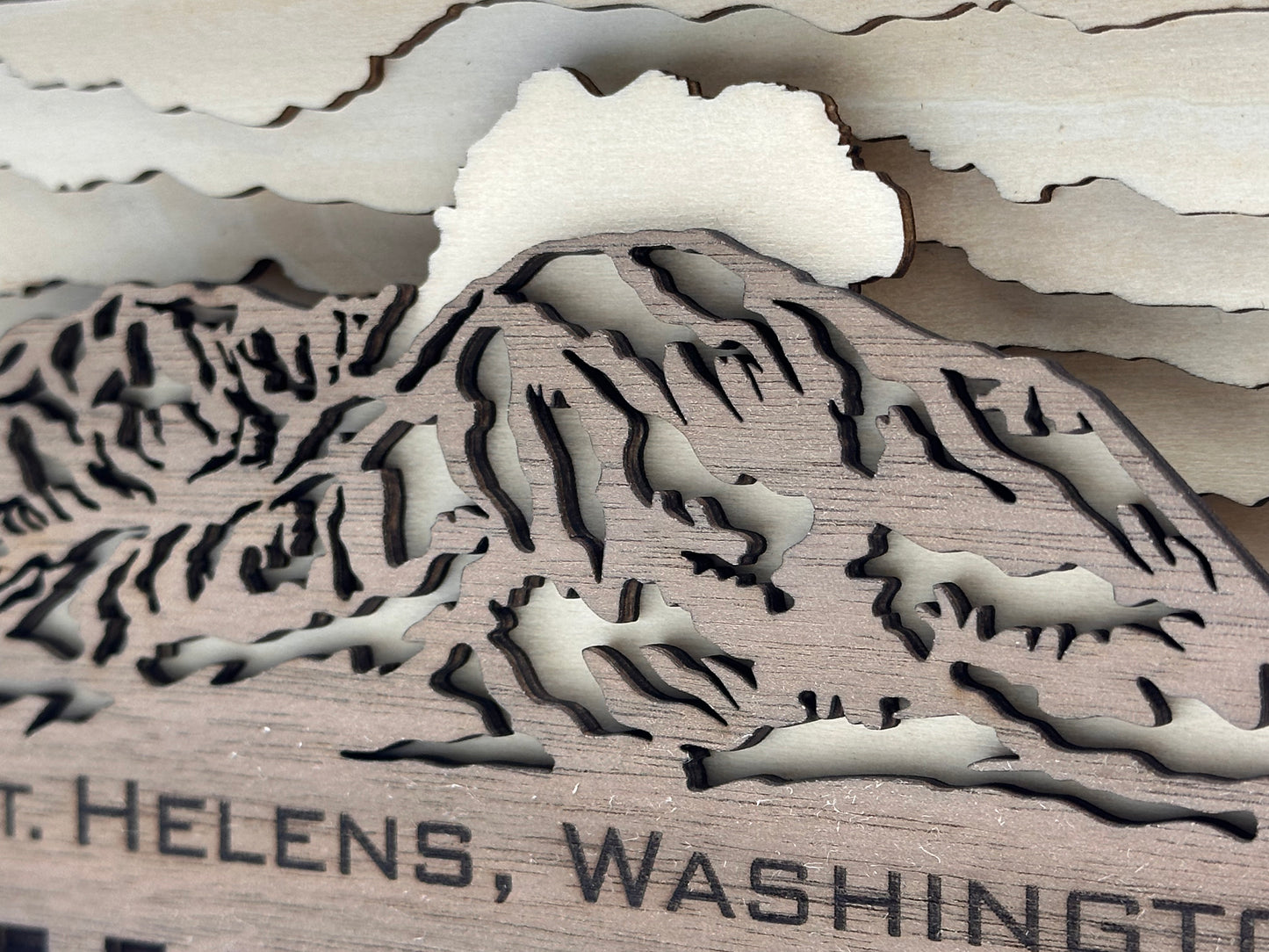 Mt. St. Helens Sunrise Laser Cut Light Box