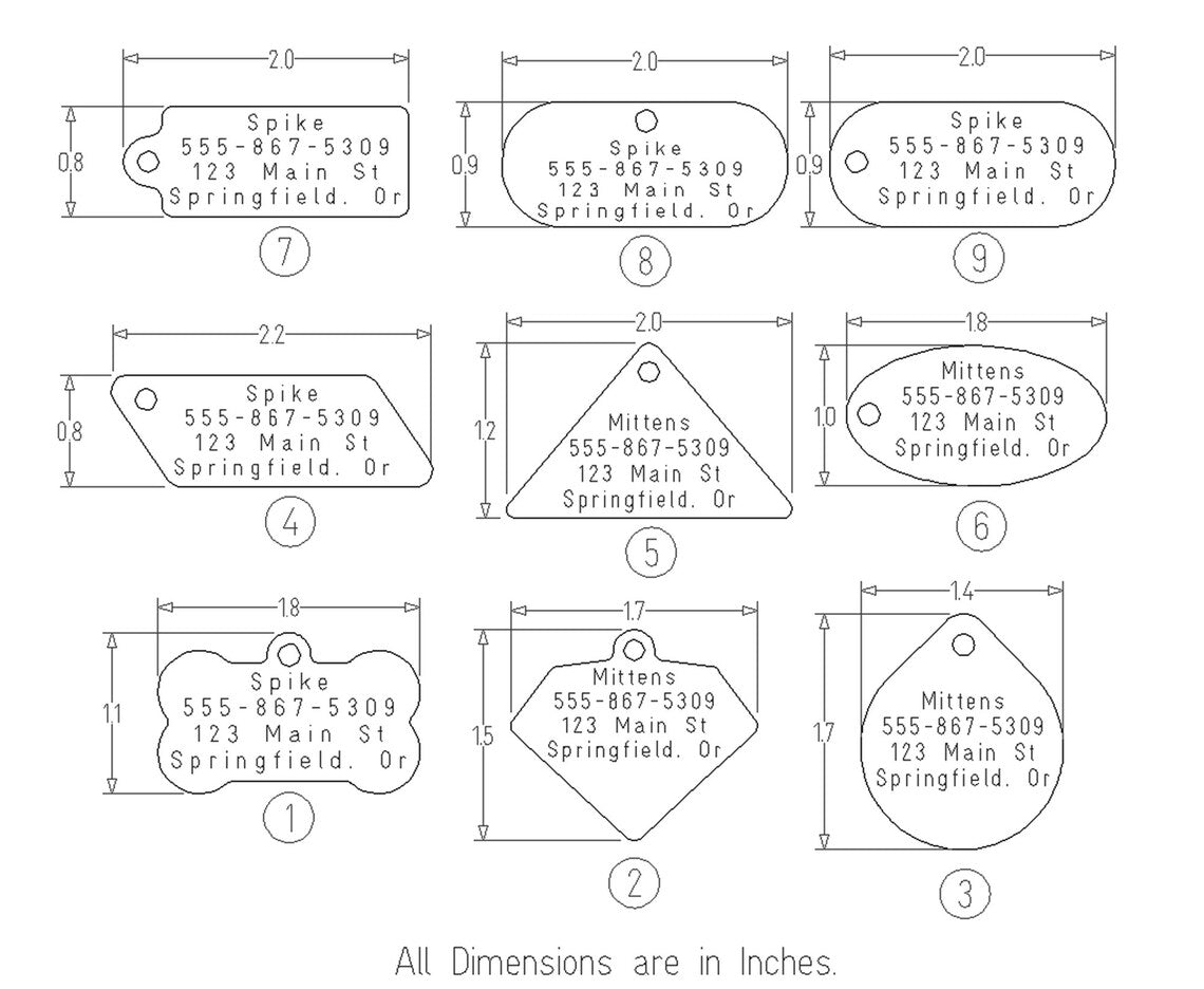 Custom Engraved Carbon Fiber Pet ID Tag