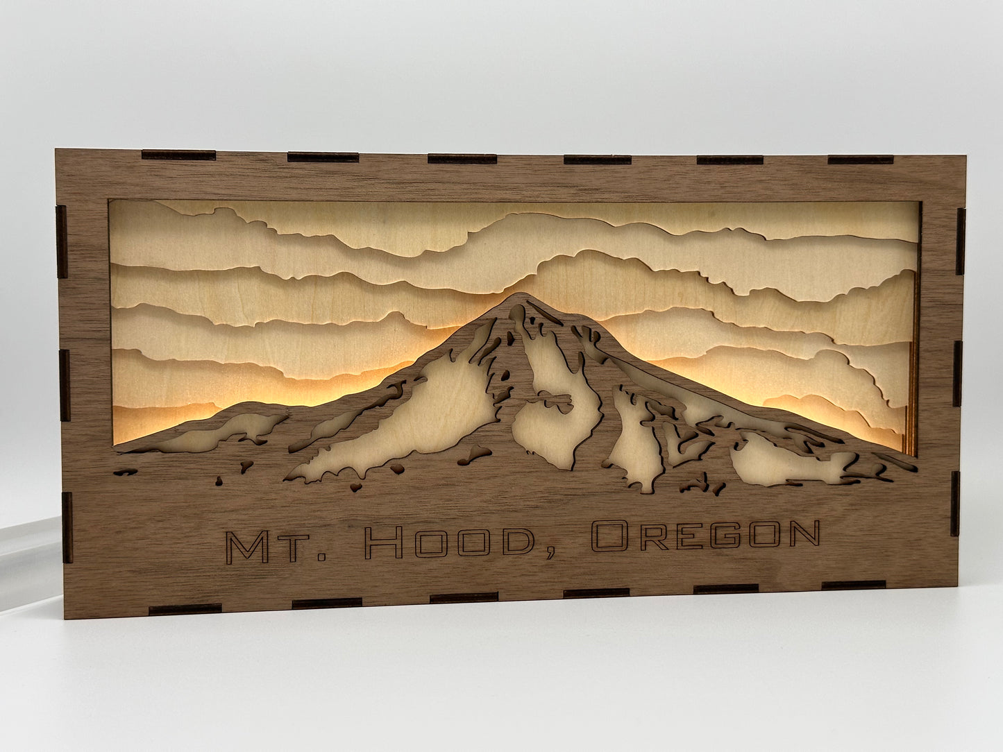 Mt. Hood Sunrise Laser Cut Light Box