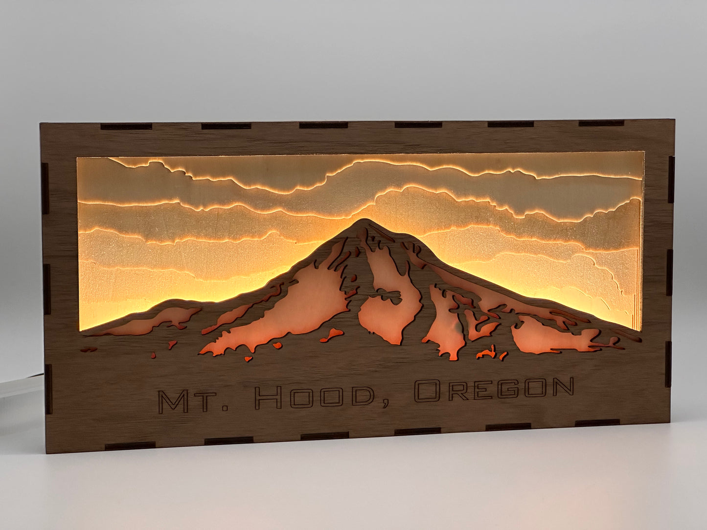 Mt. Hood Sunrise Laser Cut Light Box