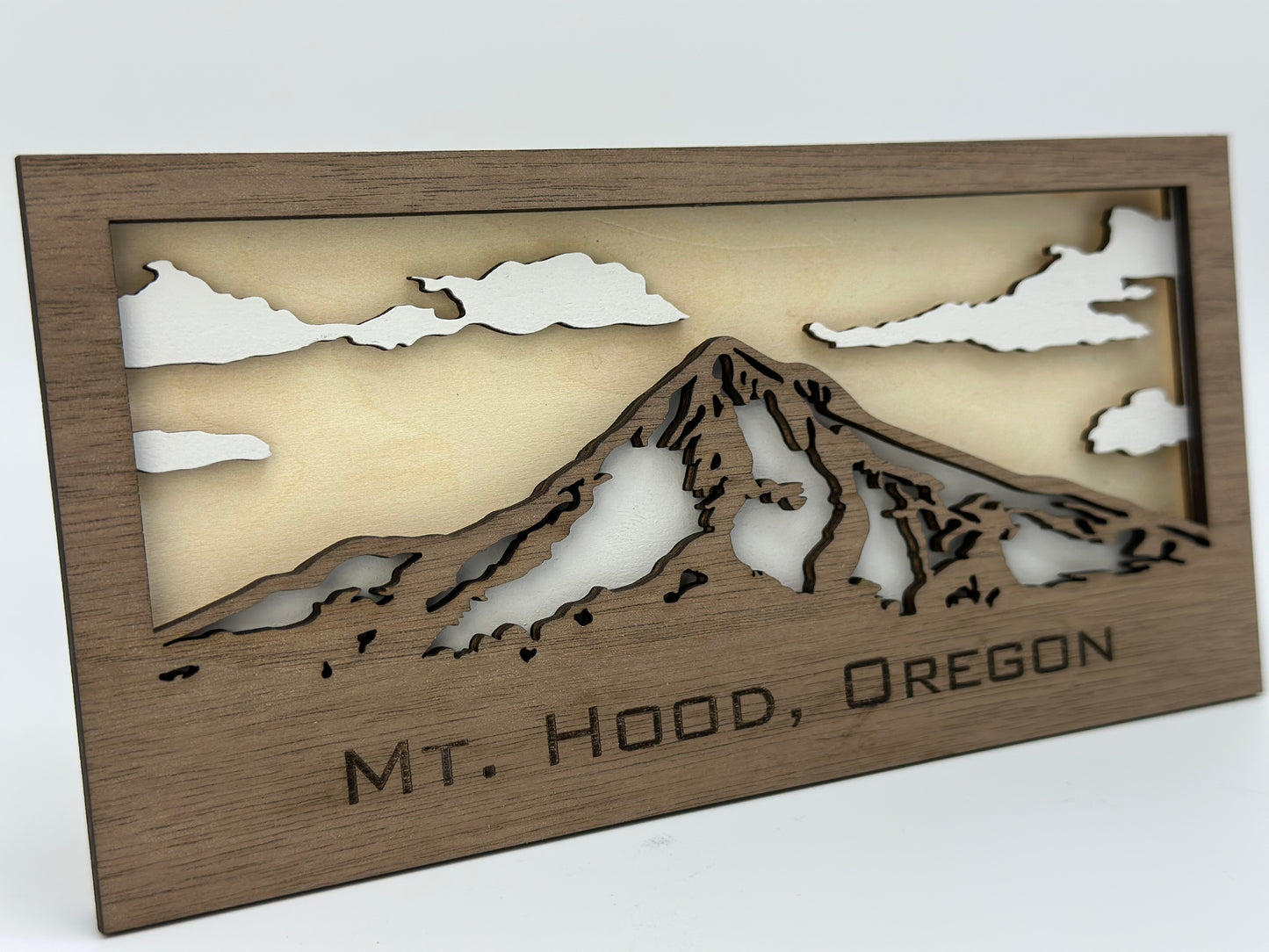 Laser Cut Layered Mt Hood Art Magnet