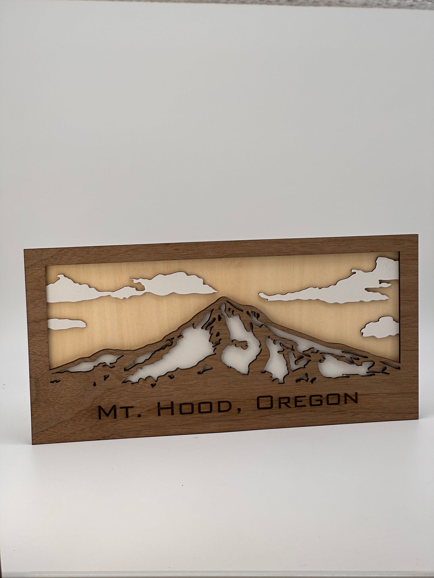 Laser Cut Layered Mt Hood Art Magnet
