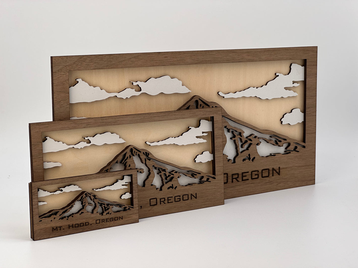 Laser Cut Layered Mt Hood Art Magnet