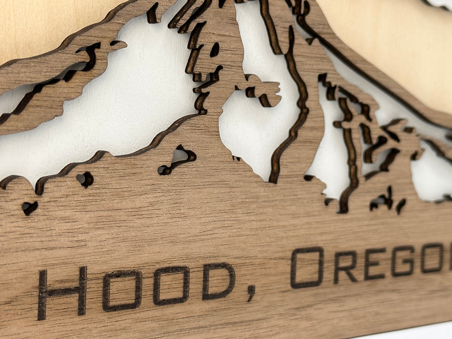 Laser Cut Layered Mt Hood Art Magnet