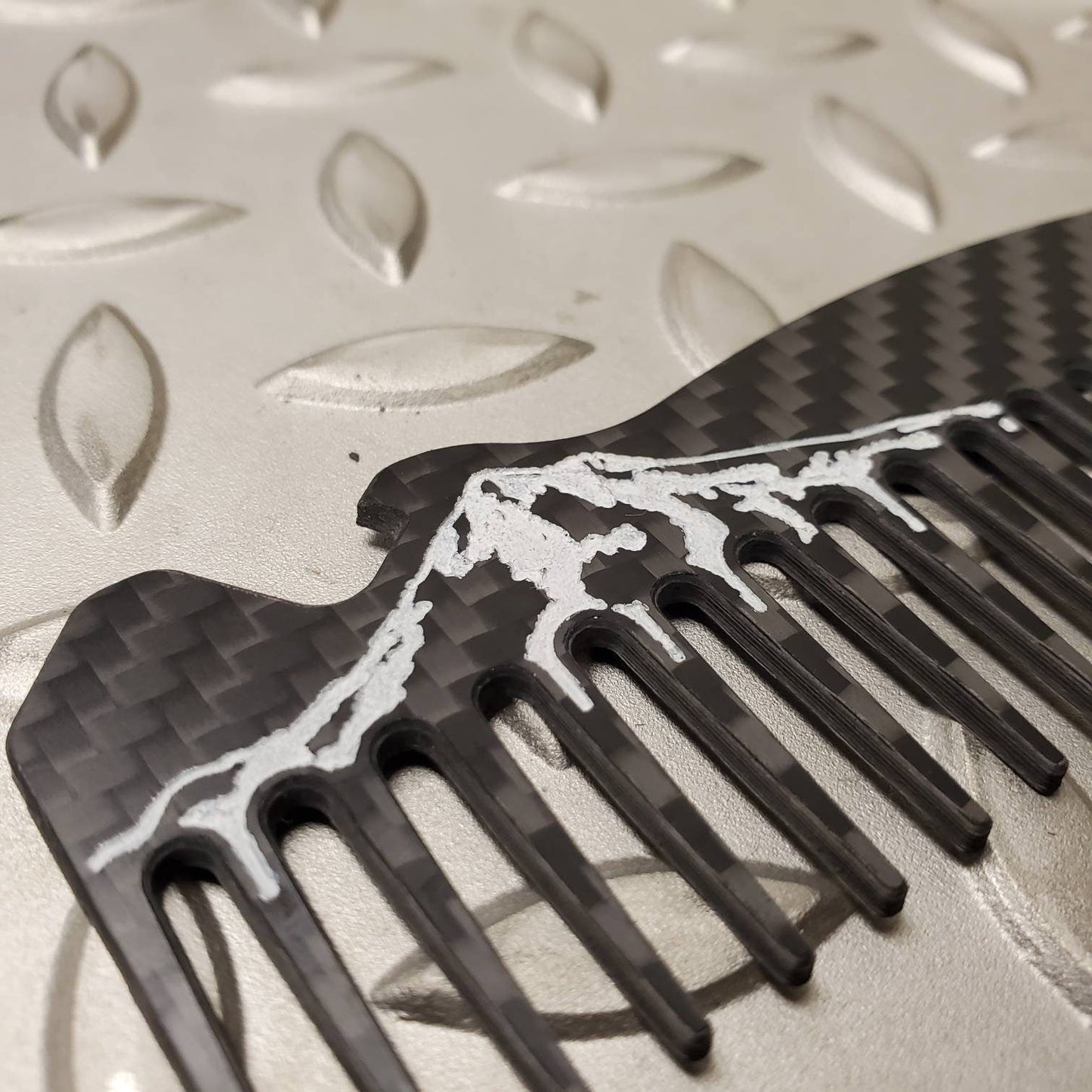 Carbon Fiber Machined Comb Bottle Opener - Mt Hood 1