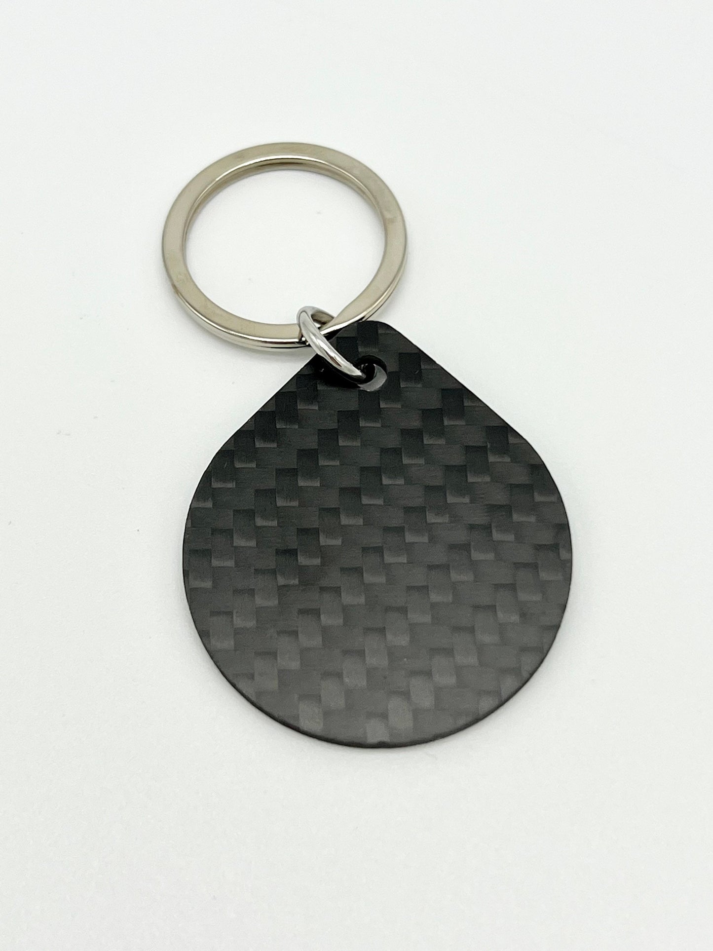 Custom Engraved Carbon Fiber Keychain | Text Only