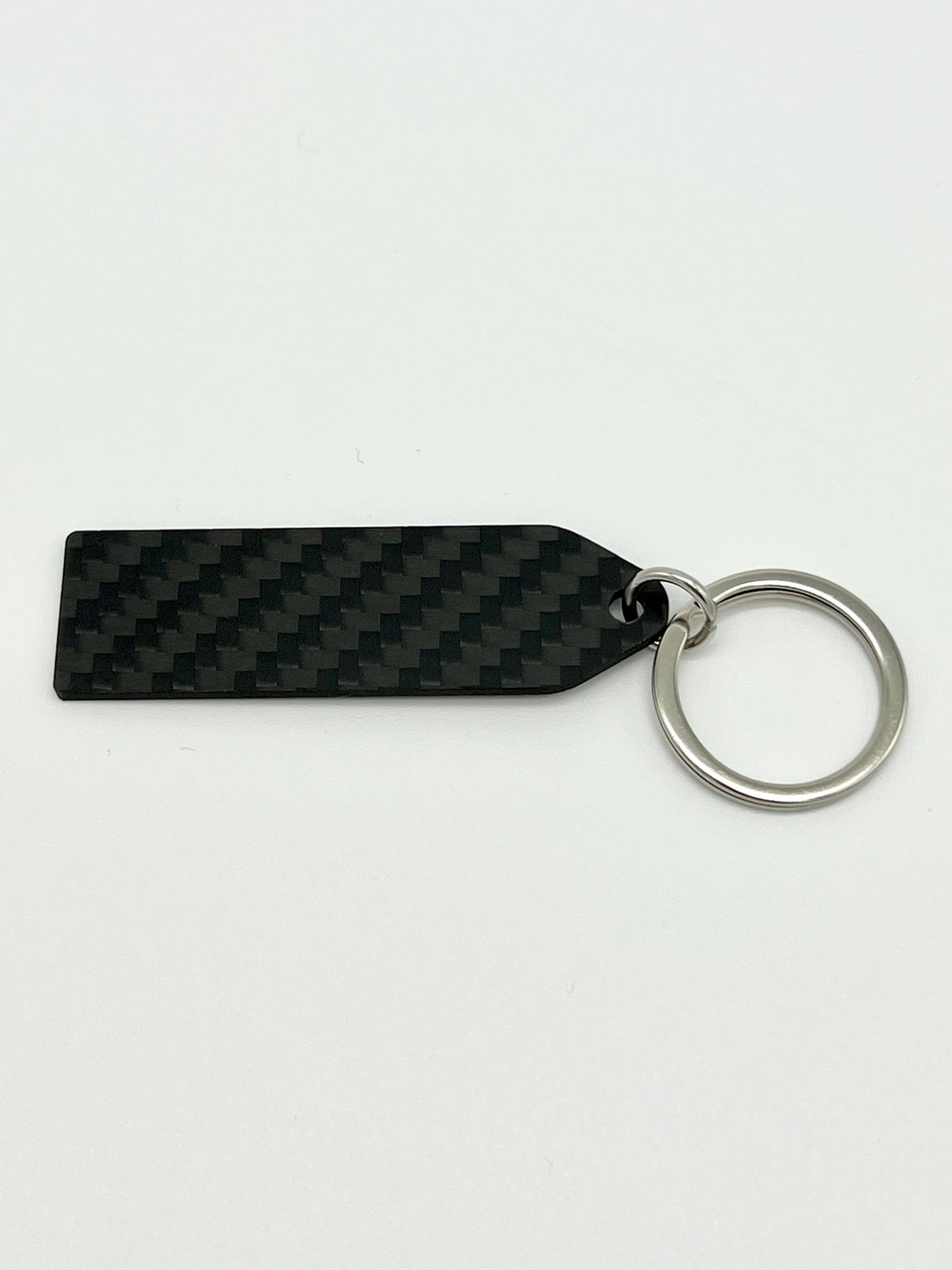 Custom Engraved Carbon Fiber Keychain | Text Only