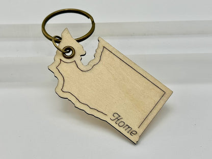 Washington State Wood Keychain